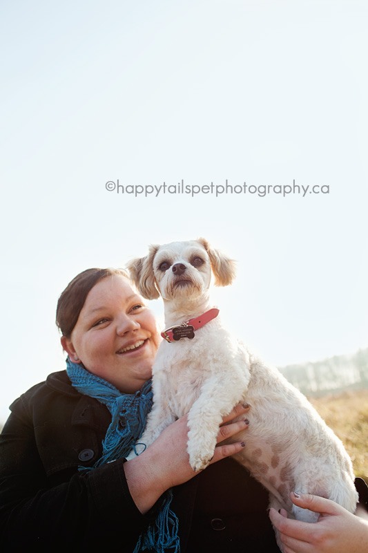 shih tzu dog and owner portrait by Ontario pet photographer