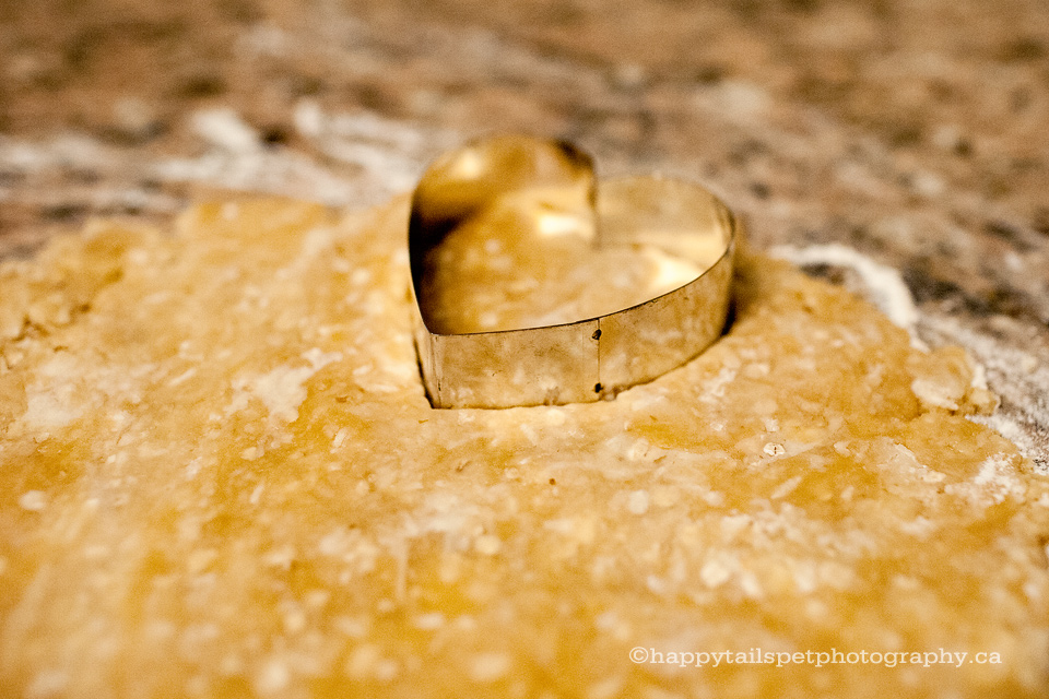 heart cookie cutter and dough