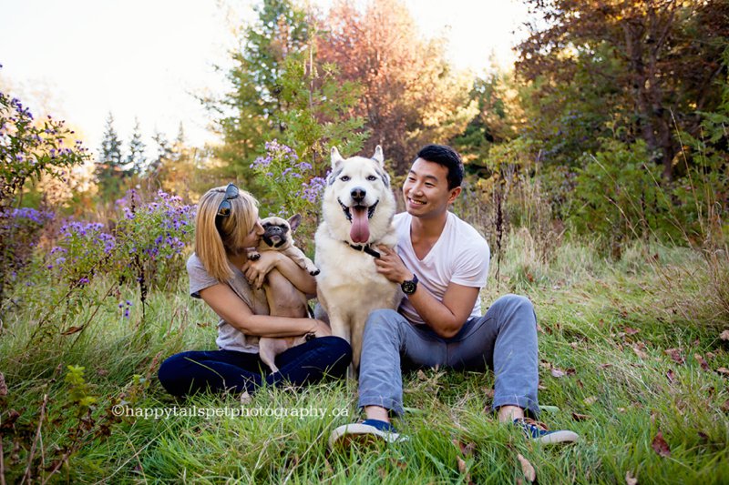 Natural, playful and relaxed family photography with dogs in the GTA.