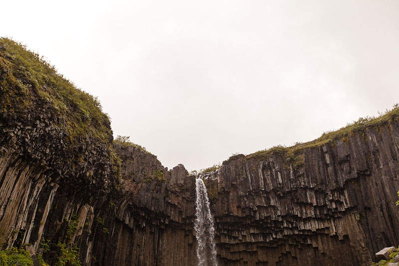 Svartifoss waterfall, Skaftafell National Park in Iceland.