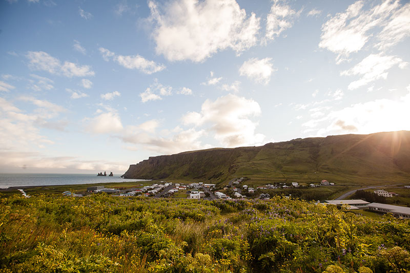 Scenic view of Vik, Iceland.