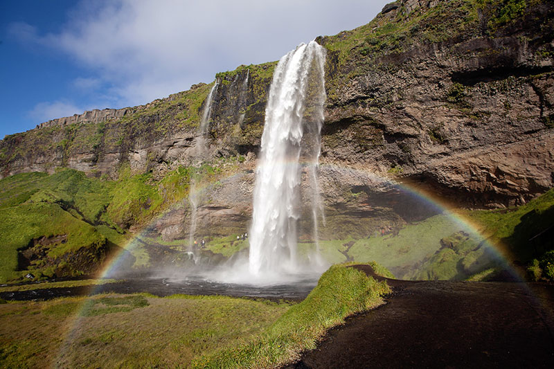 Seljalandsfoss waterfall in south Iceland.