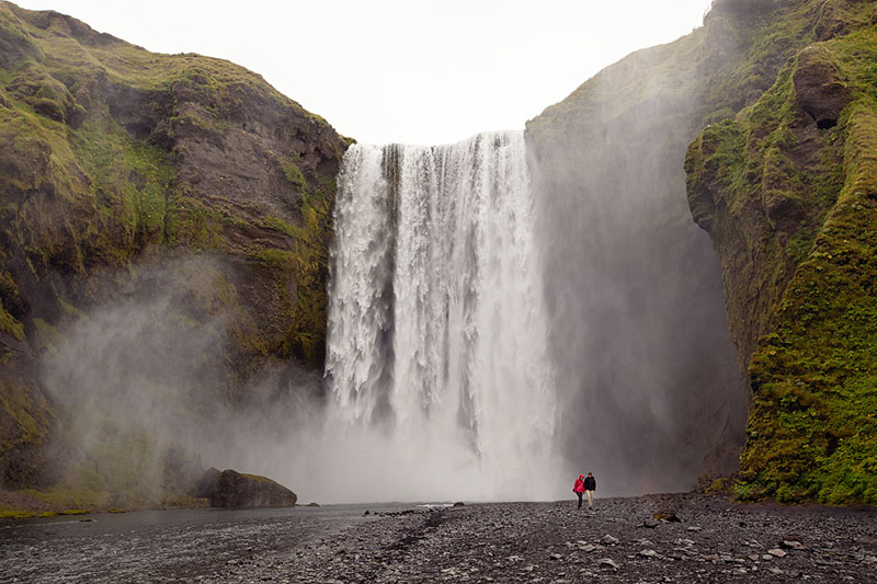 Skogagoss waterfall in Iceland.