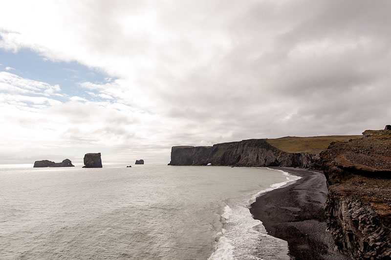 Black sand beaches in south Iceland.