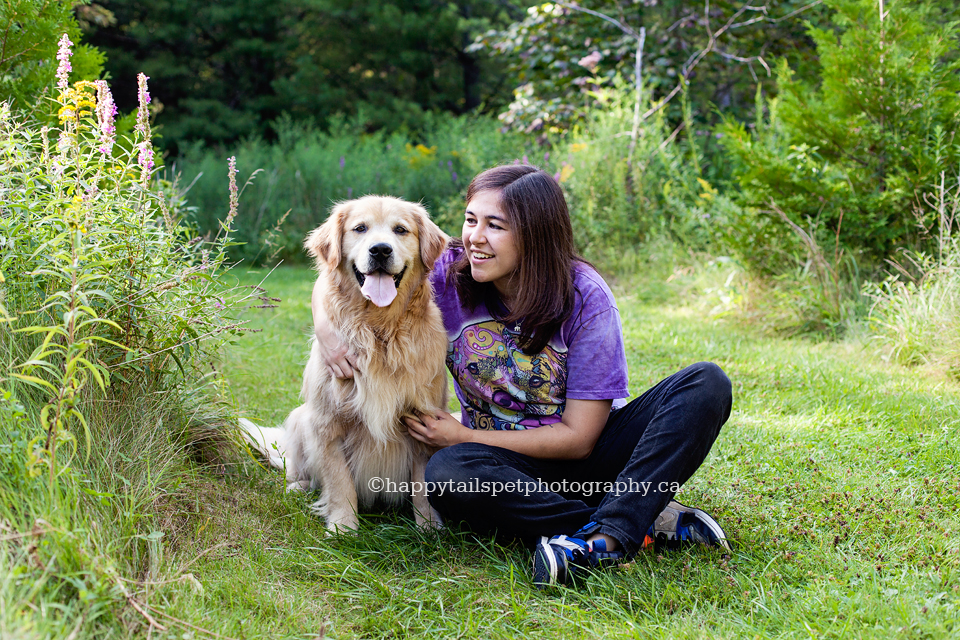 People and pet photography, family photographer with pets in Burlington.