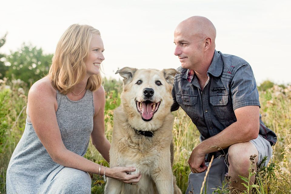 Family photography with pets in Burlington and GTA.