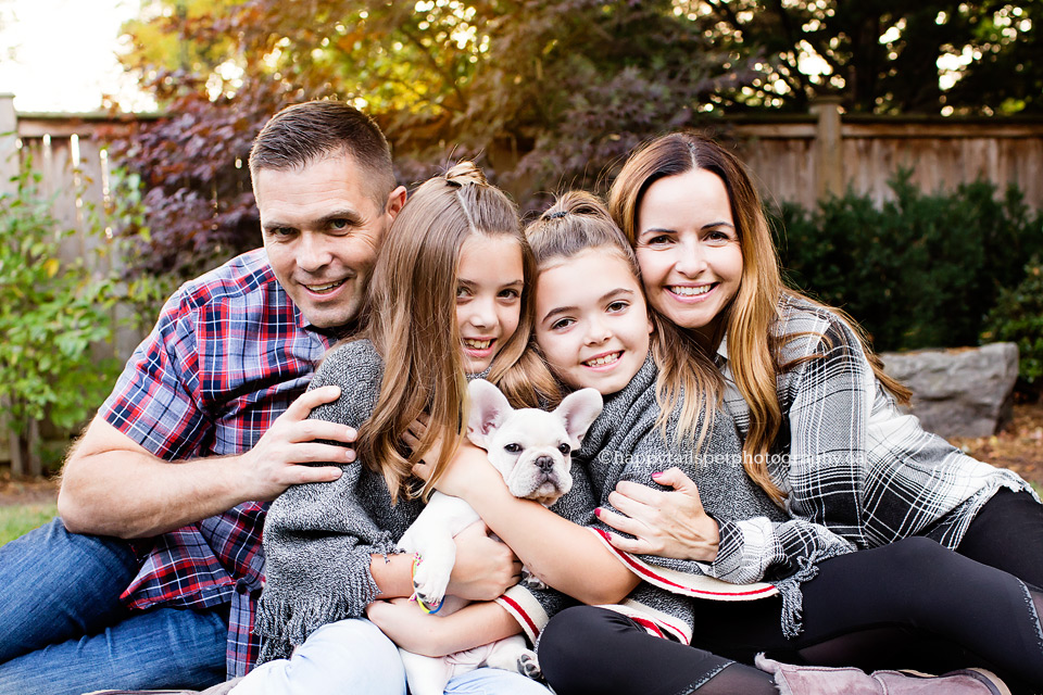 Oakville family photography with pets. 