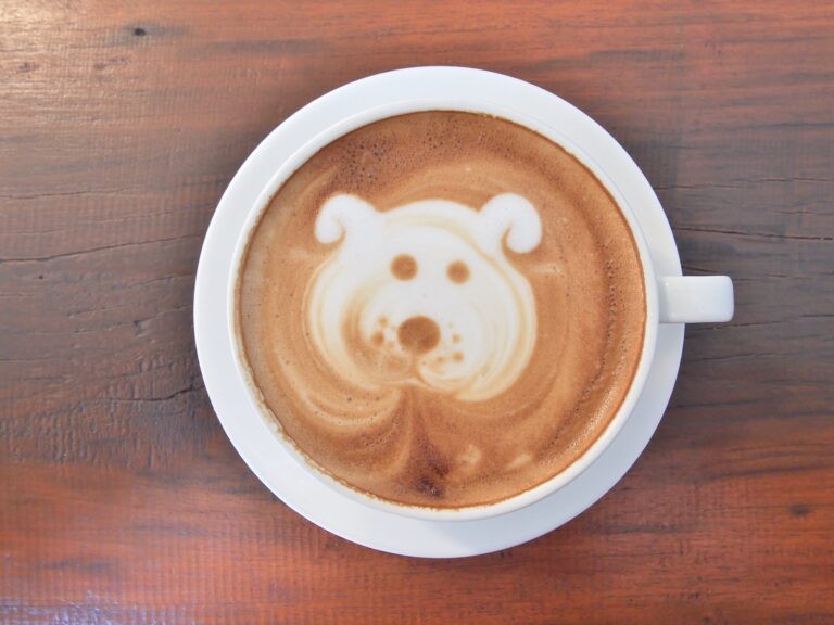 Dog latte art.